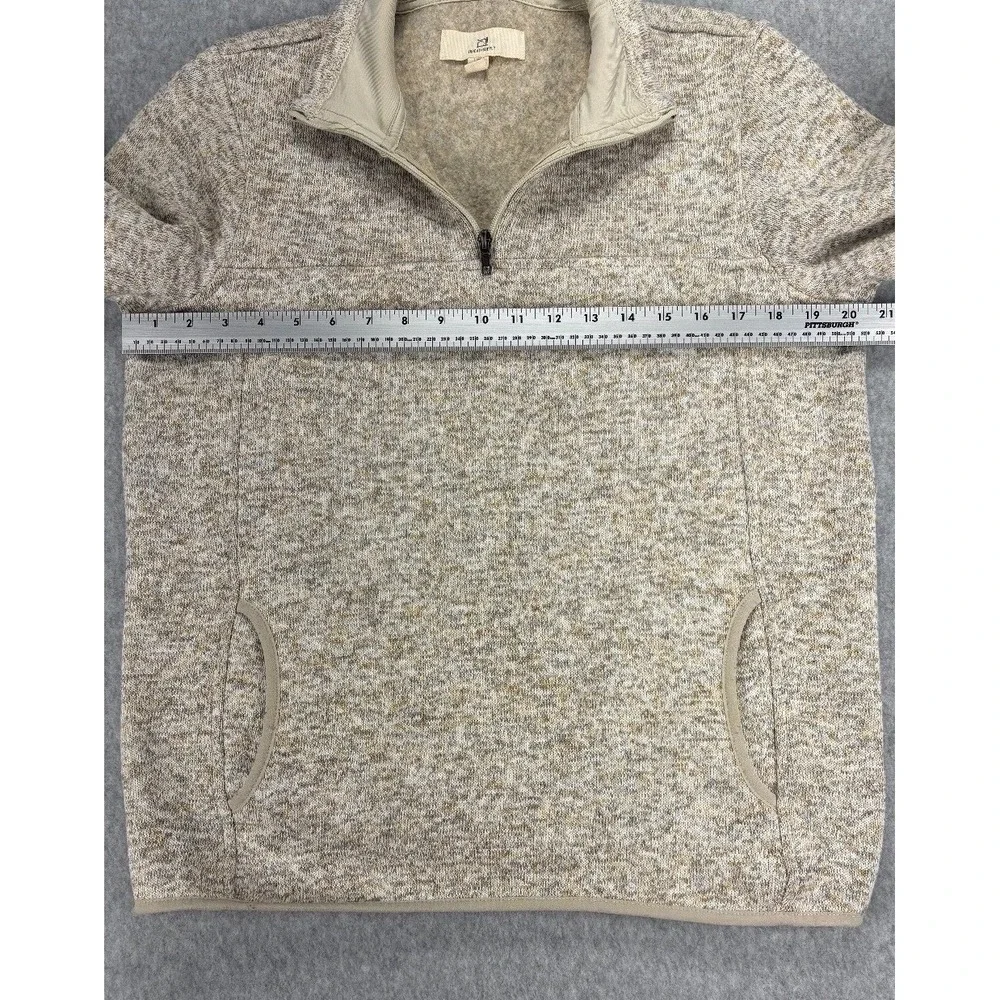 Thread & Supply Oatmeal Quarter Zip Fleece Pullover L Cozy Minimalist Outdoor - Picture 9 of 10